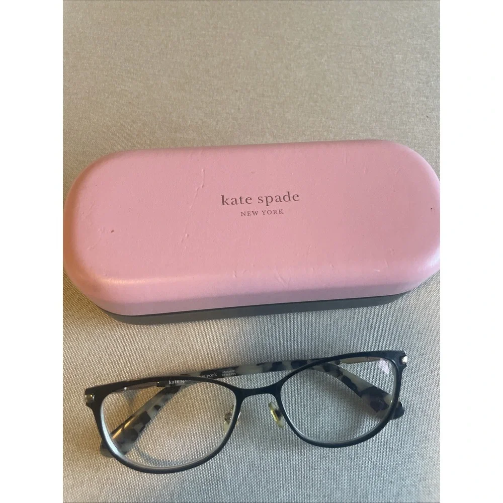 Kate Spade Eyeglass Frames Only Jabria 807 Black Tortoise Cat Eye Frame 140 Case